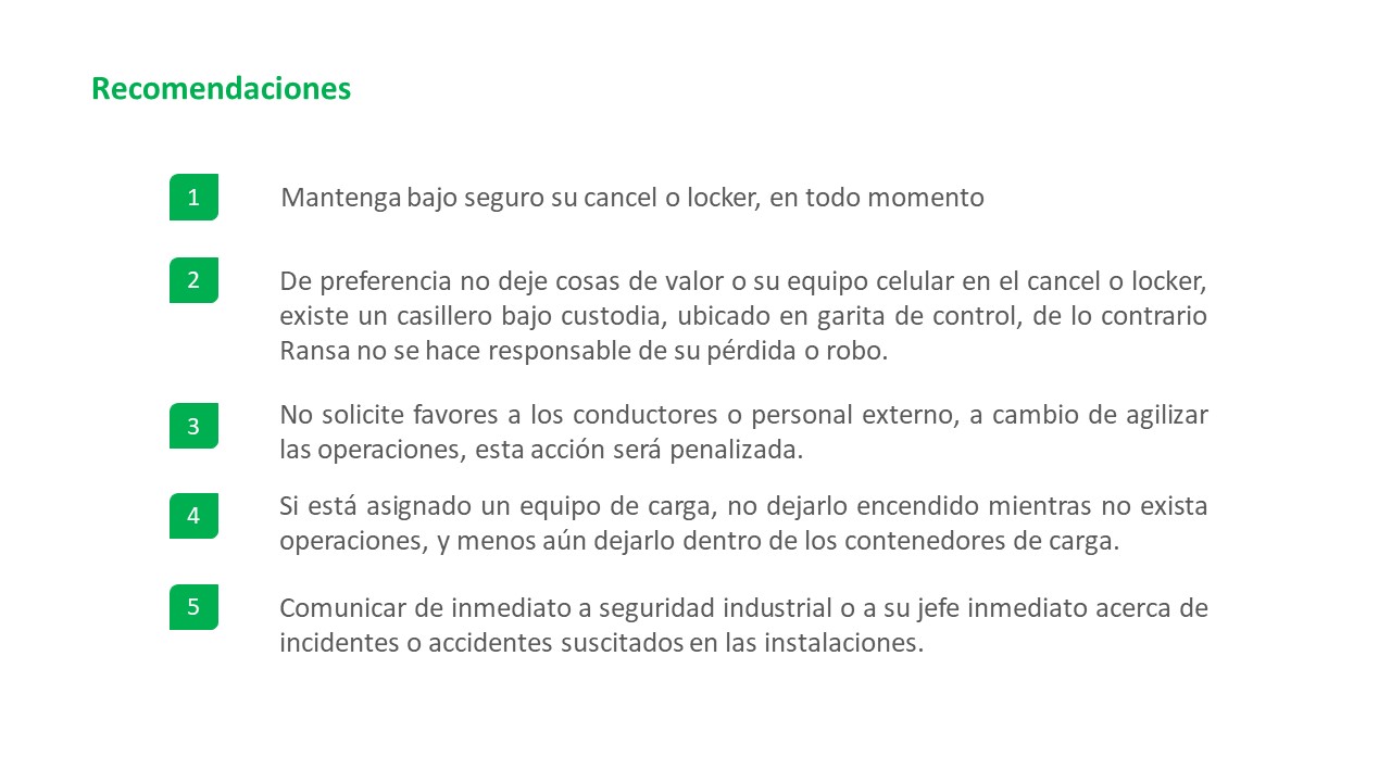 Recomendaciones